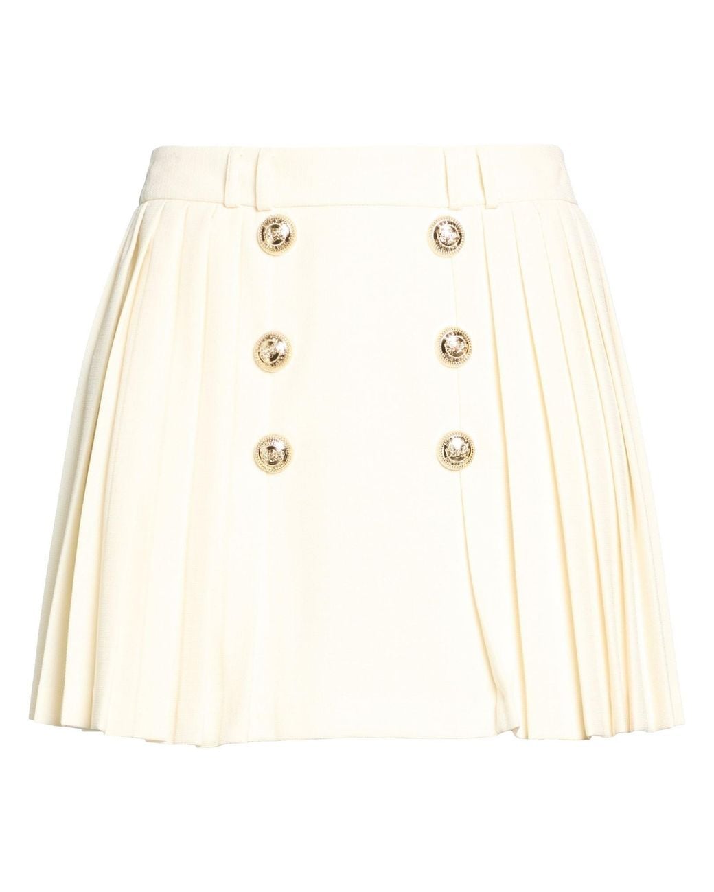 W Les Femmes By Babylon Natural Mini Skirt Polyamide