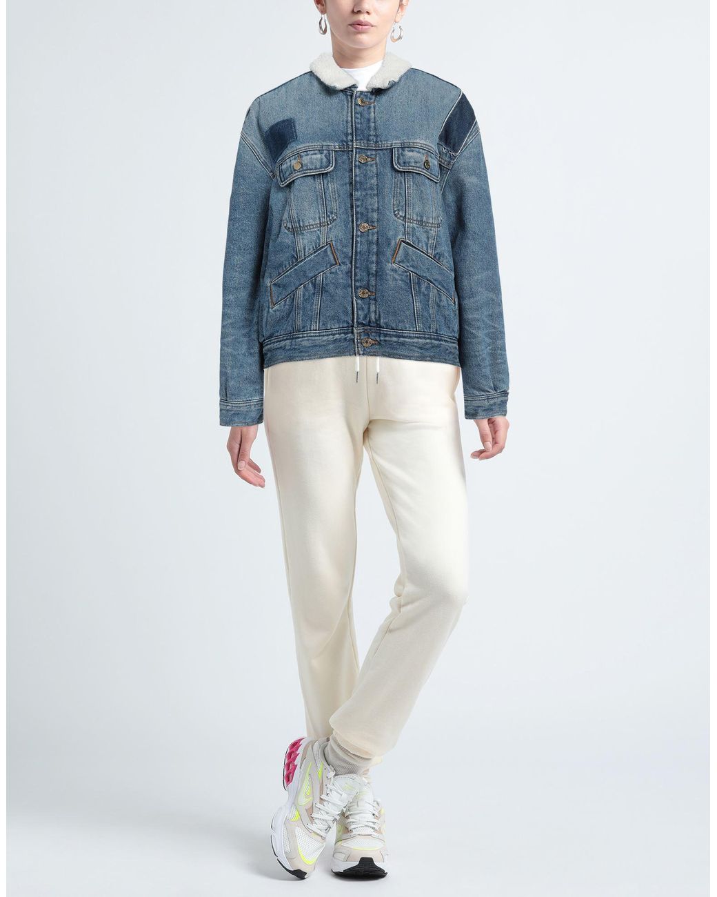 Sandro Blue Denim Outerwear