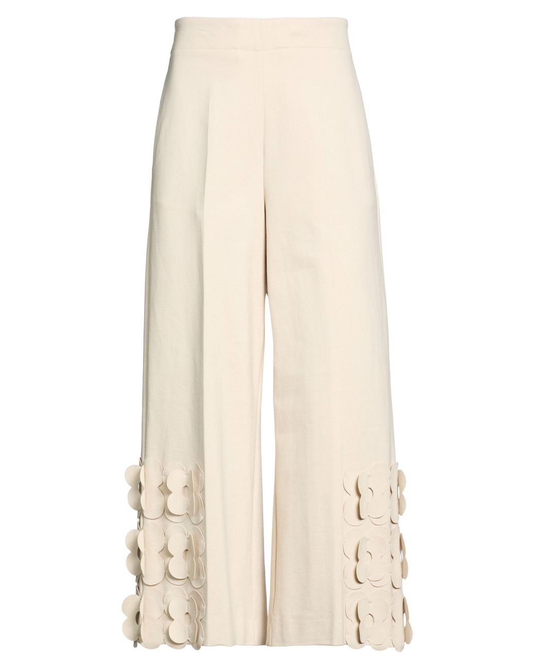 MEIMEIJ Natural Pants Viscose, Polyamide, Elastane, Acetate