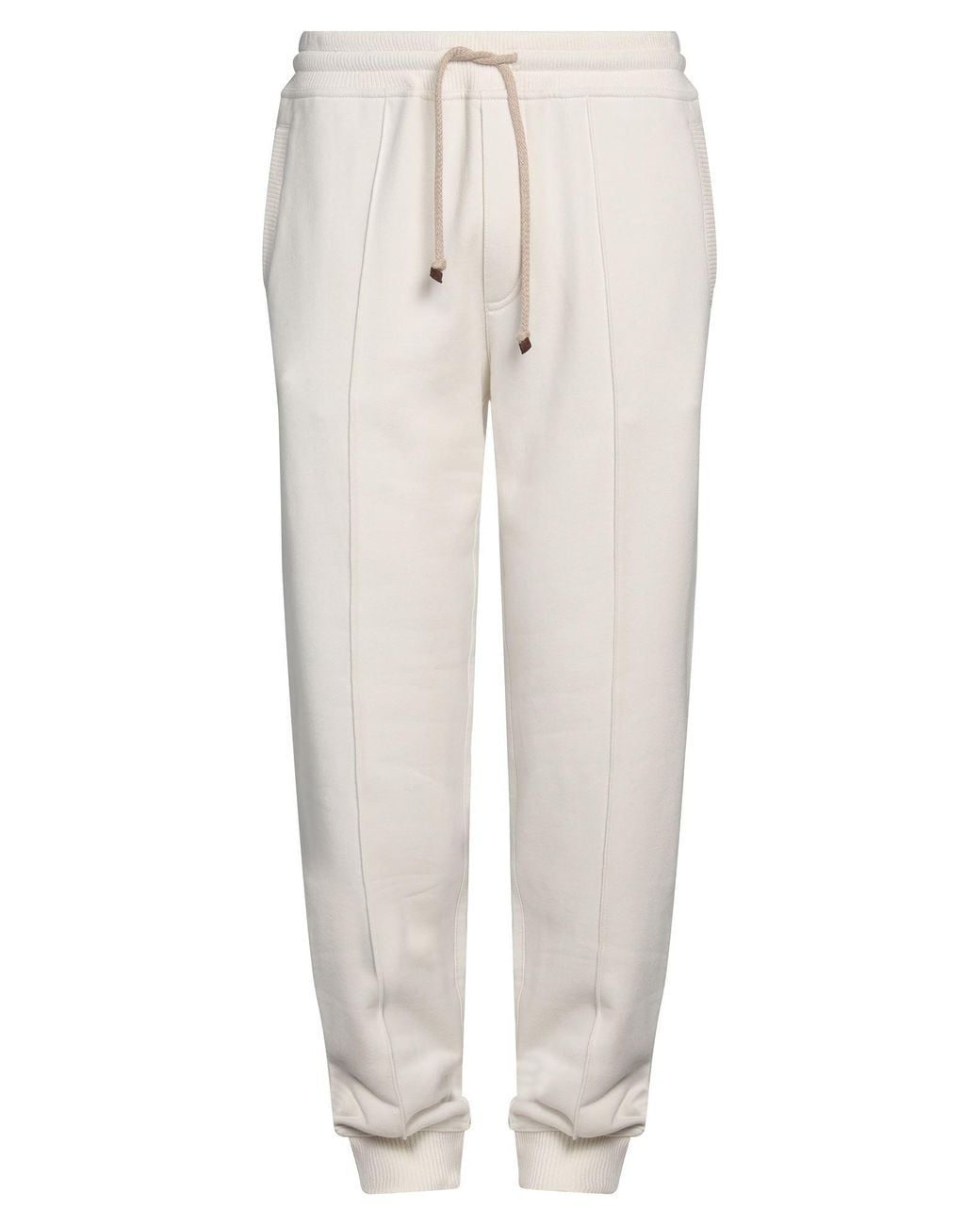 Brunello Cucinelli White Pants Cotton for men