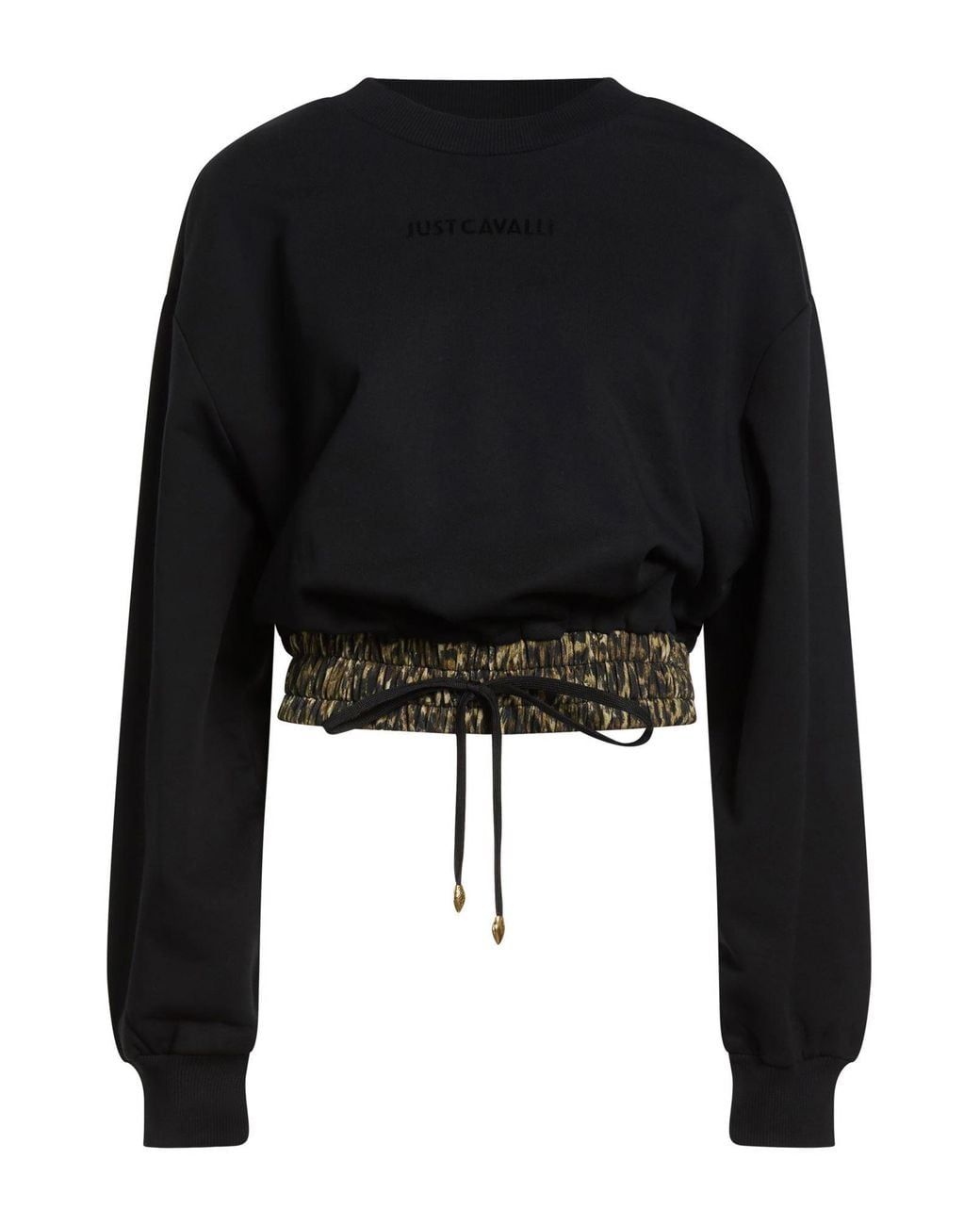 Just Cavalli Black Sweatshirt Cotton