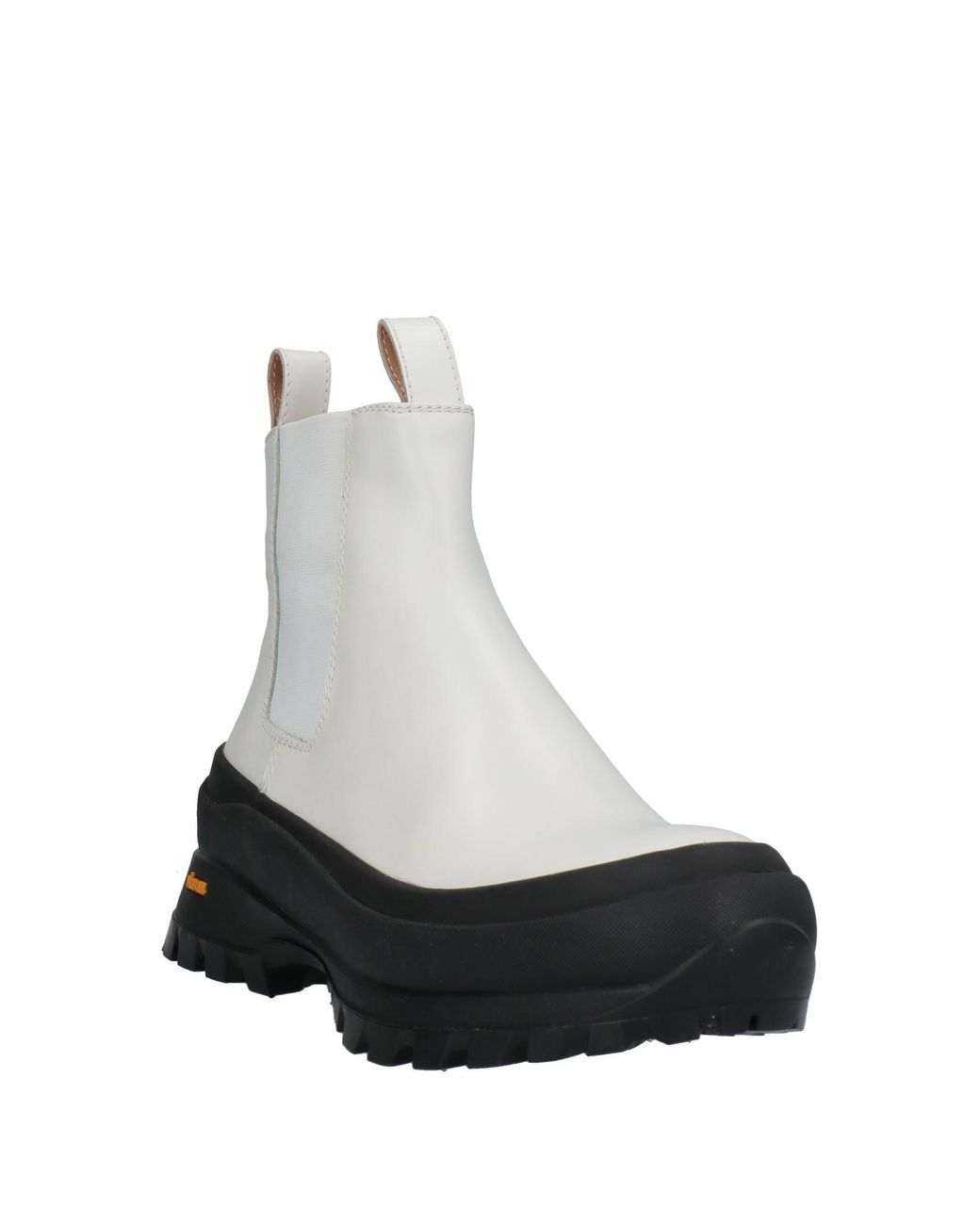 Jil Sander White Ankle Boots