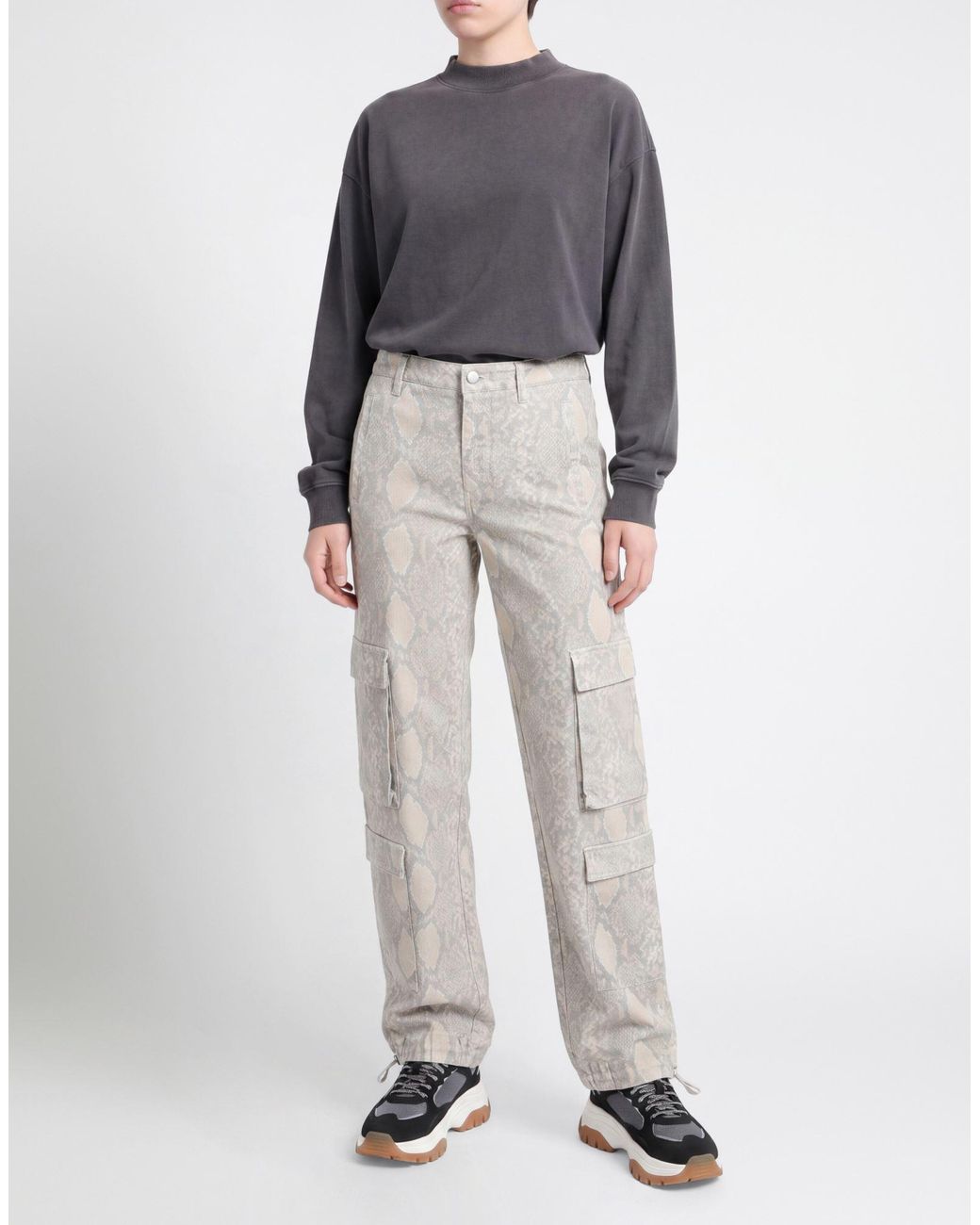 Dondup Gray Pants Cotton, Elastane
