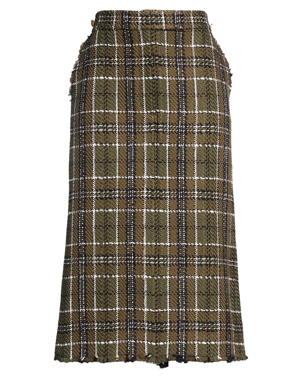 Thom Browne Green Midi Skirt
