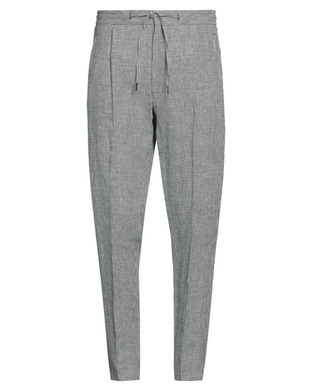 Lardini Gray Pants Linen for men