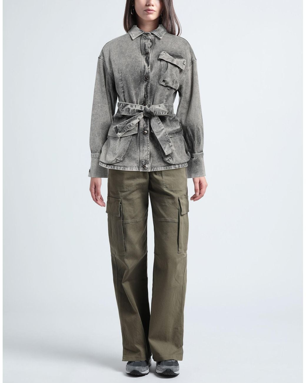 Soallure Gray Denim Outerwear