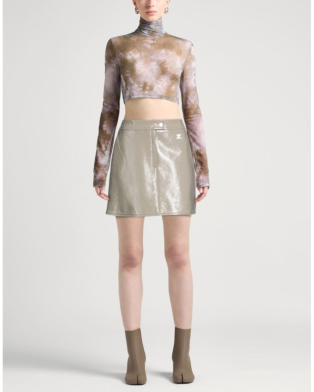 Courreges Gray Mini Skirt