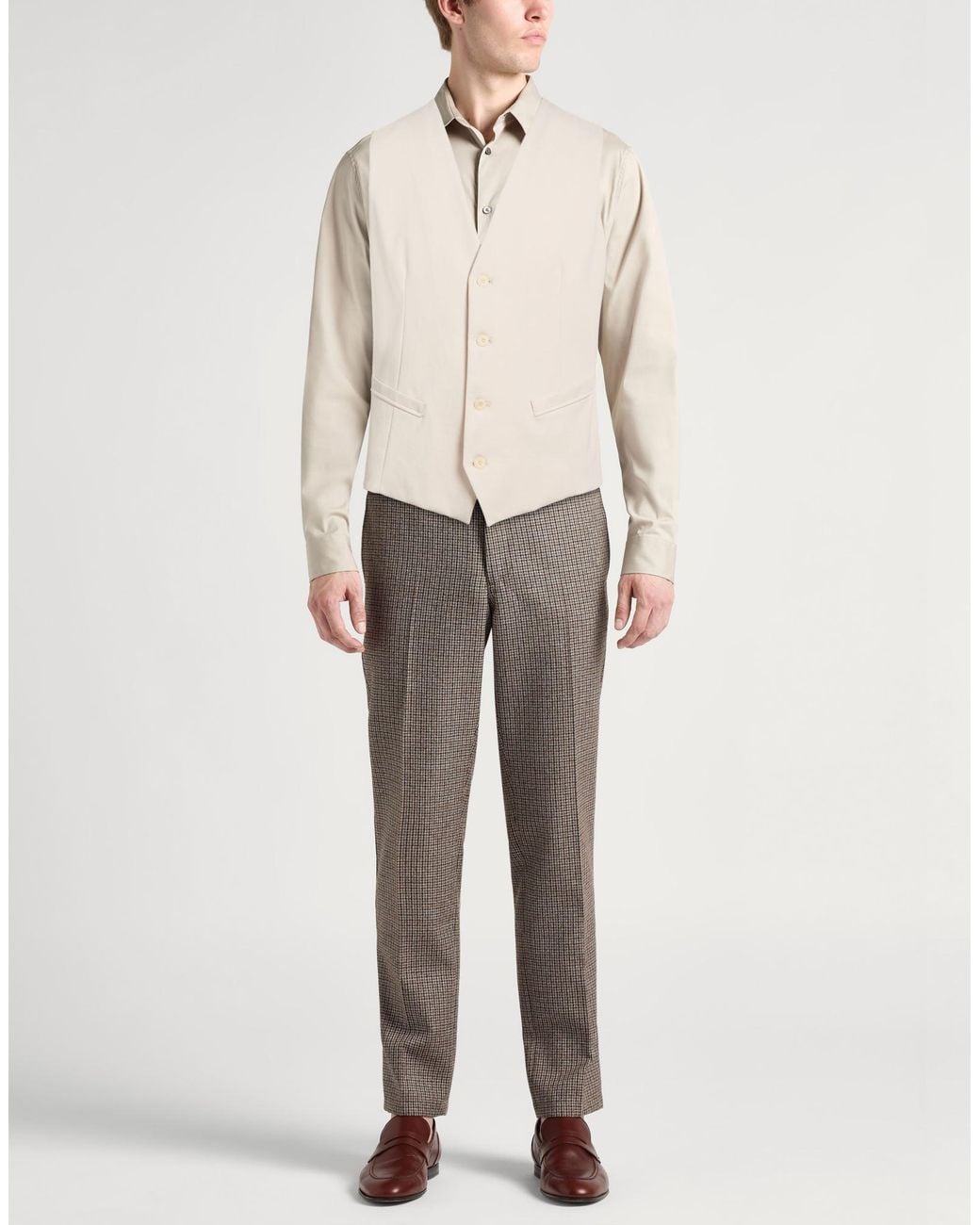 Barbati White Tailored Vest Cotton, Polyamide, Elastane for men
