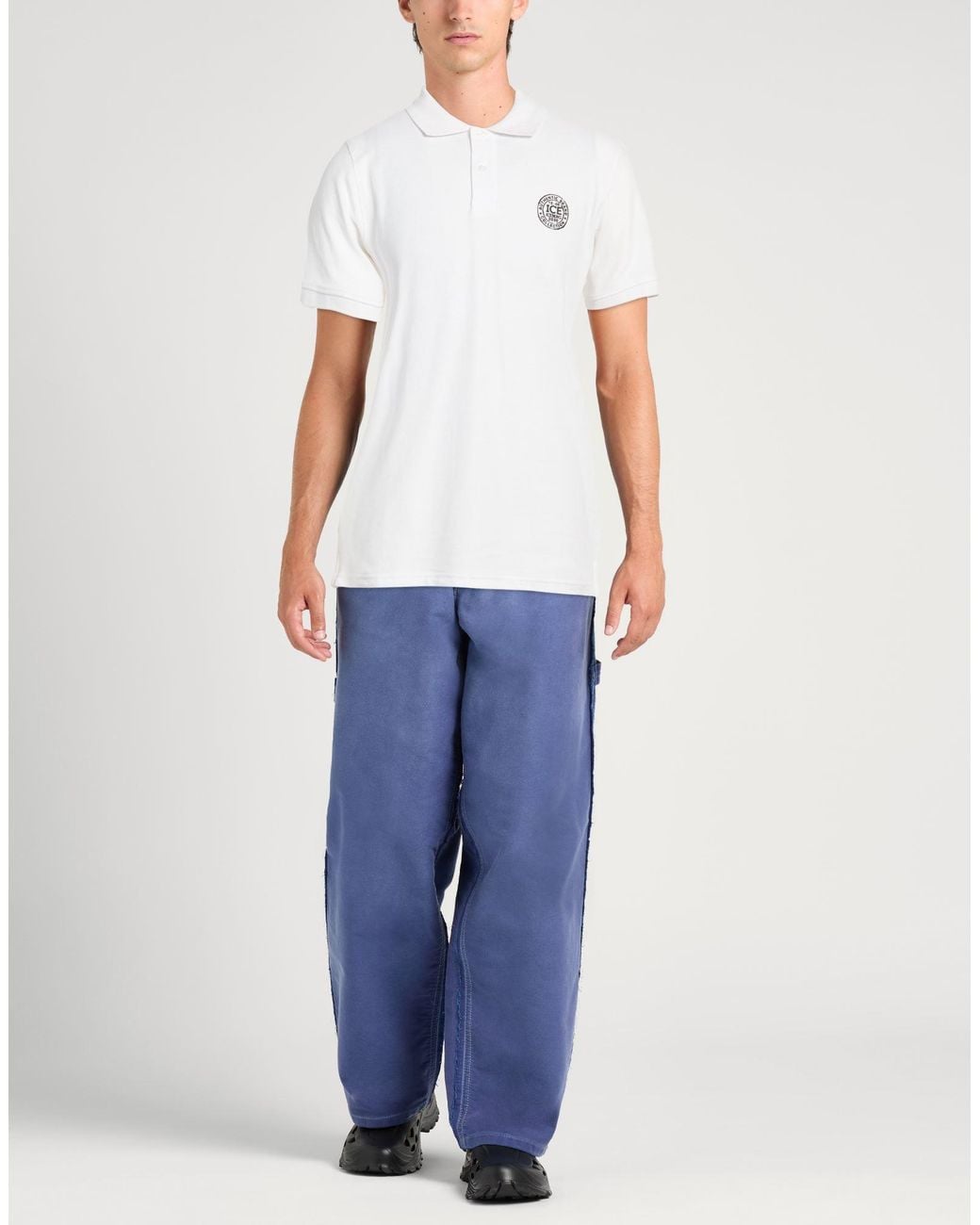 Ice Iceberg White Polo Shirt Cotton for men