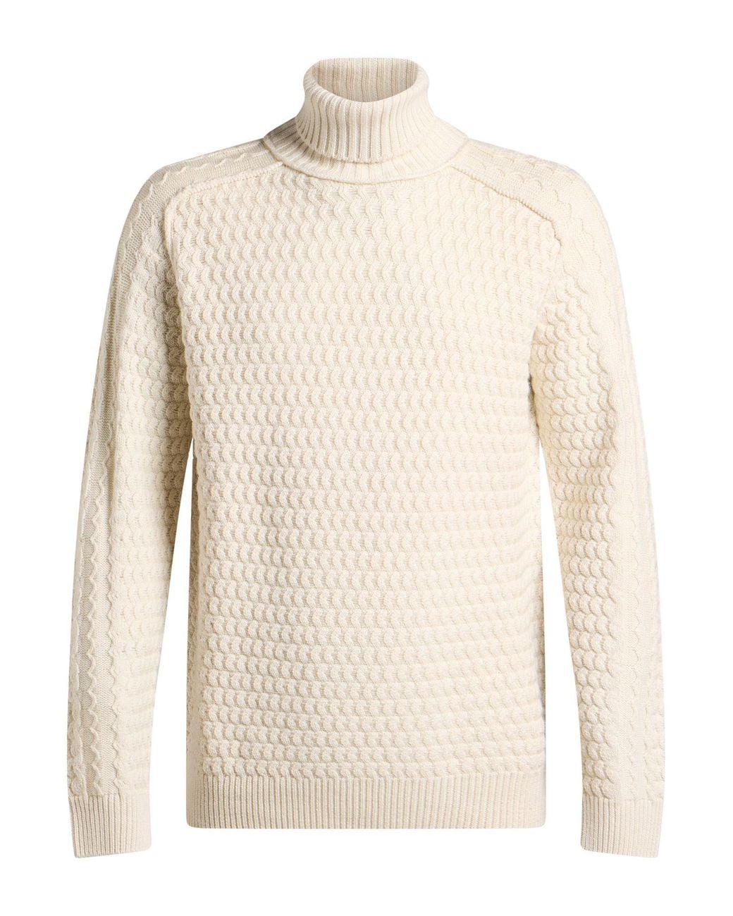 Paolo Pecora White Turtleneck Virgin Wool for men