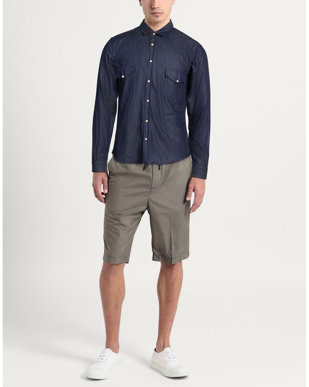 Costumein Blue Denim Shirt Cotton for men
