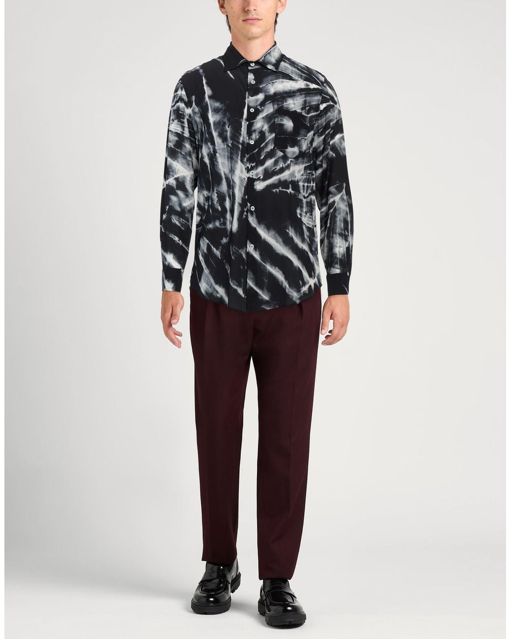 Grifoni Gray Shirt Silk for men