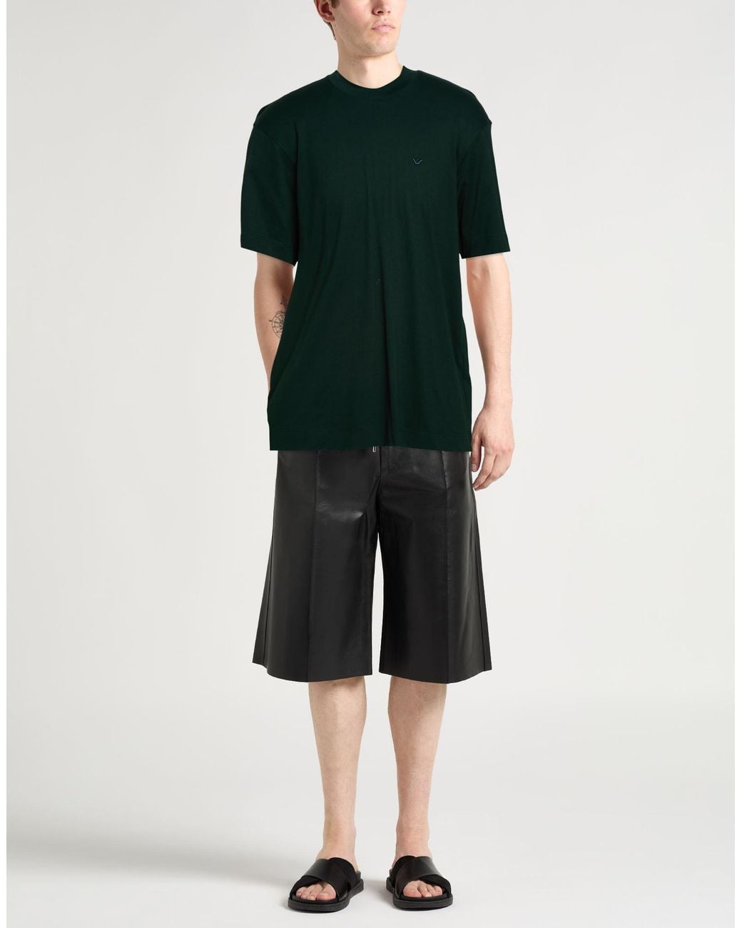 Emporio Armani Green Dark T-Shirt Cotton for men