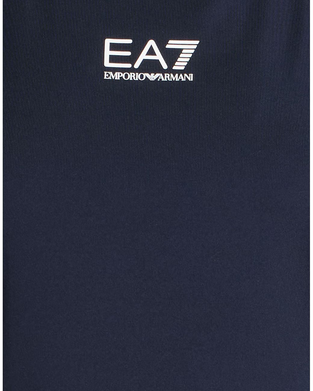 EA7 Blue Midnight T-Shirt Polyester, Elastane