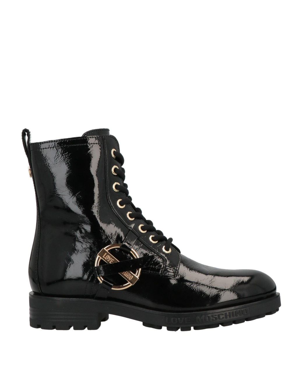 Love Moschino Black Ankle Boots Calfskin