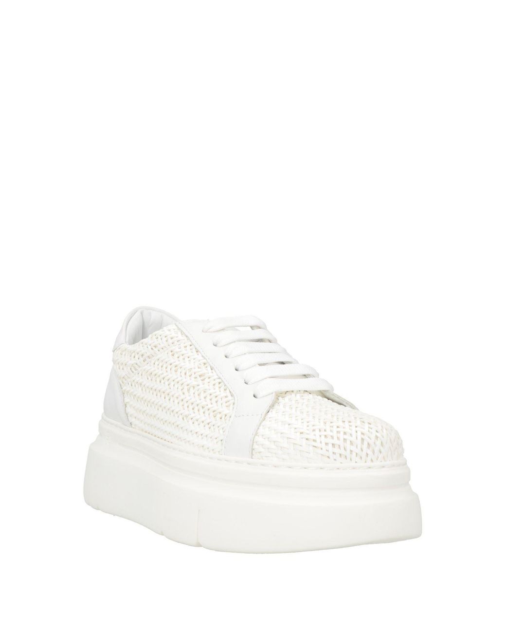 GIO+ White Sneakers Leather, Textile Fibers
