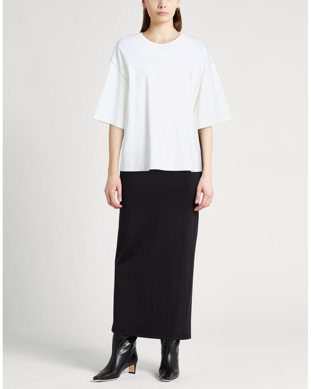 Fabiana Filippi White T-Shirt Polyamide, Cotton, Elastane, Ecobrass
