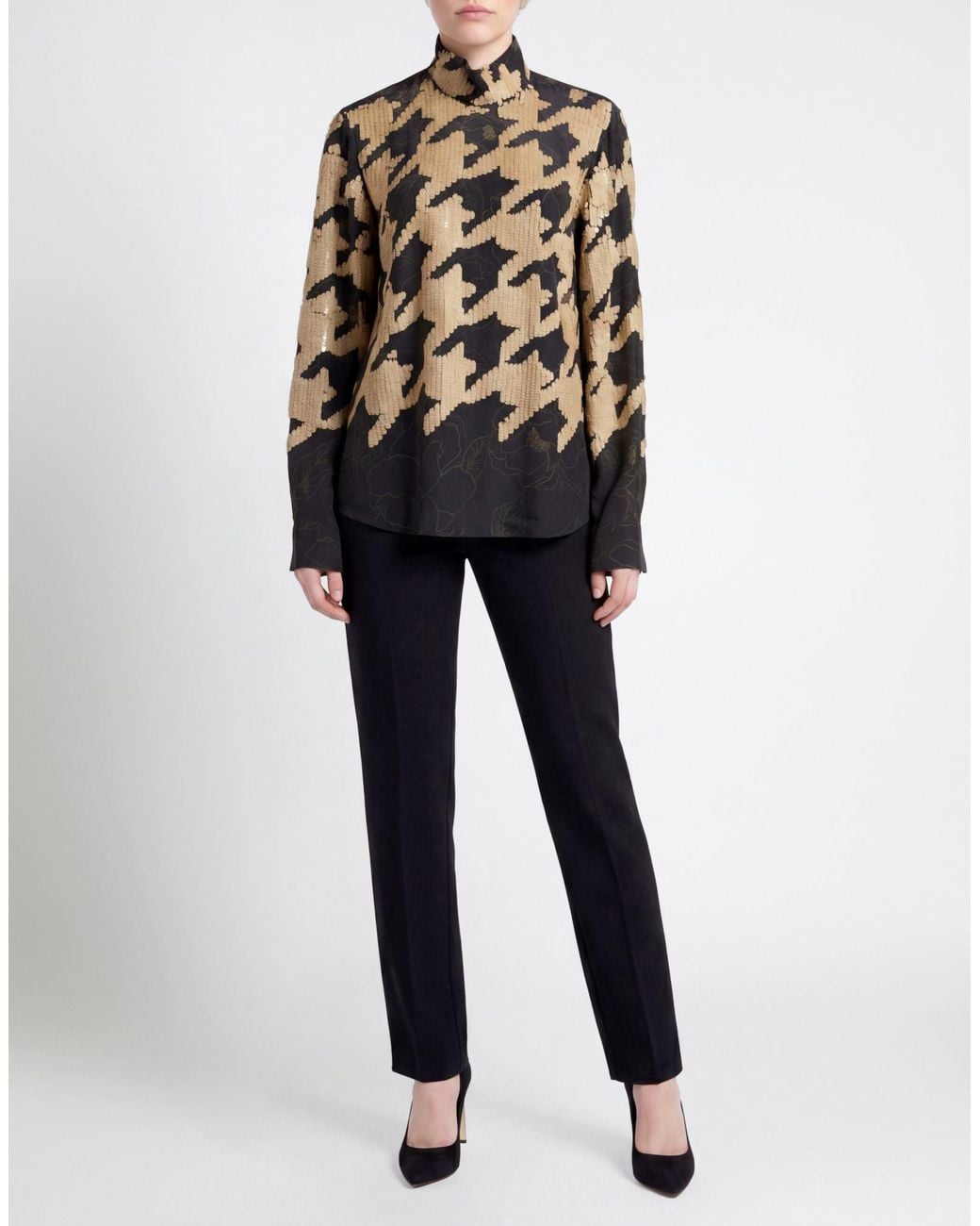 Dries Van Noten Black Top Silk