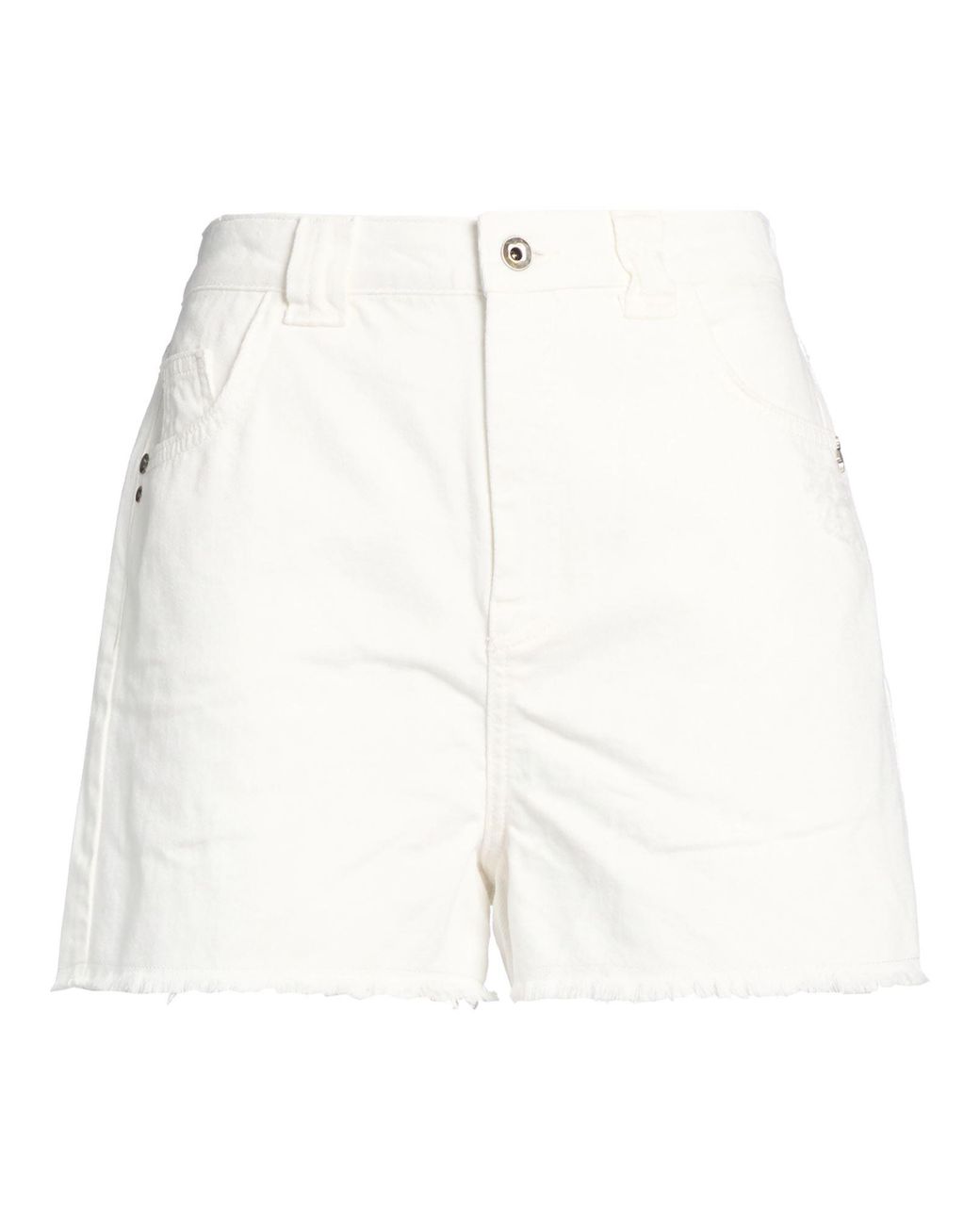 Patrizia Pepe White Shorts & Bermuda Shorts Cotton