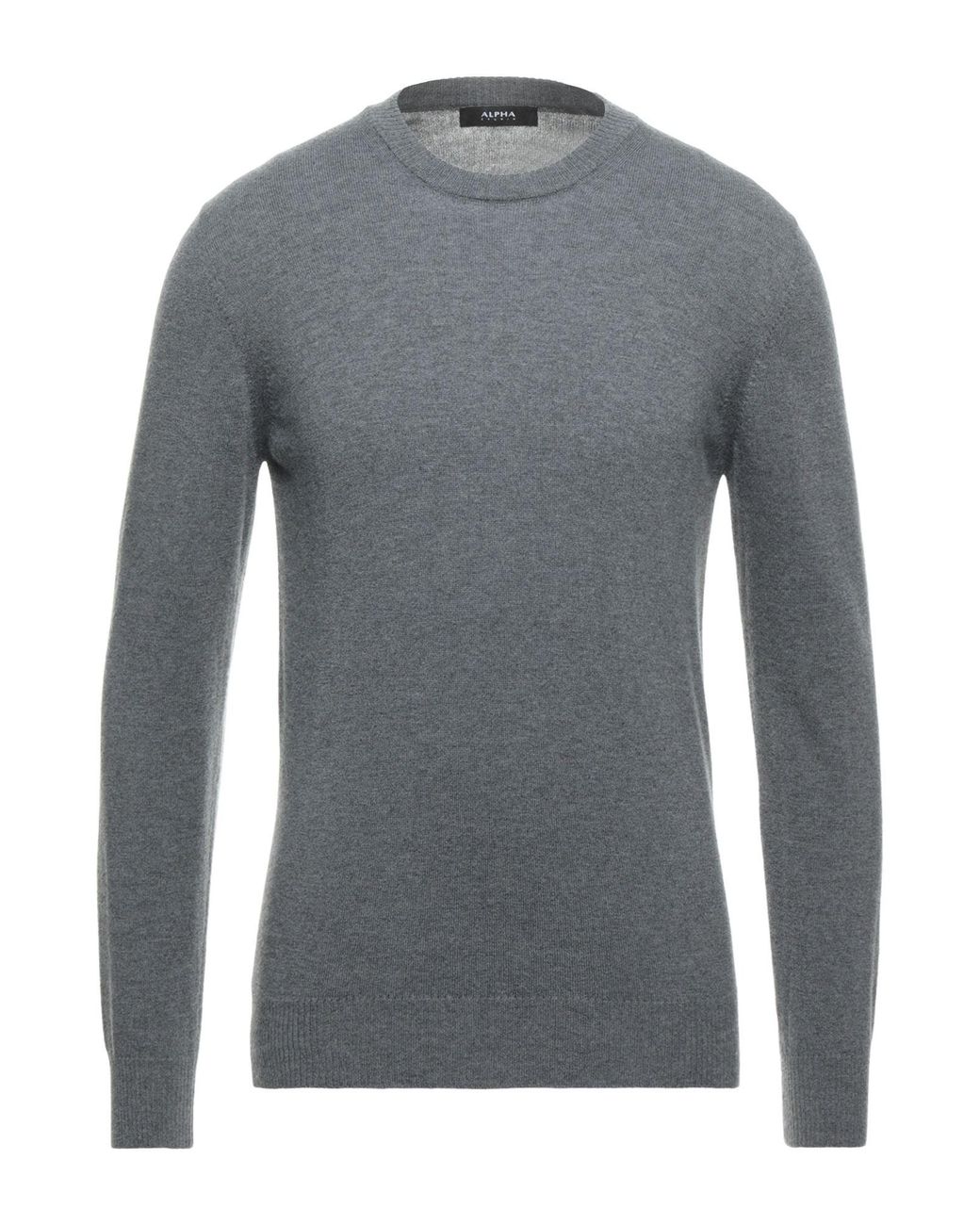 Alpha Studio Gray Sweater Geelong Wool for men