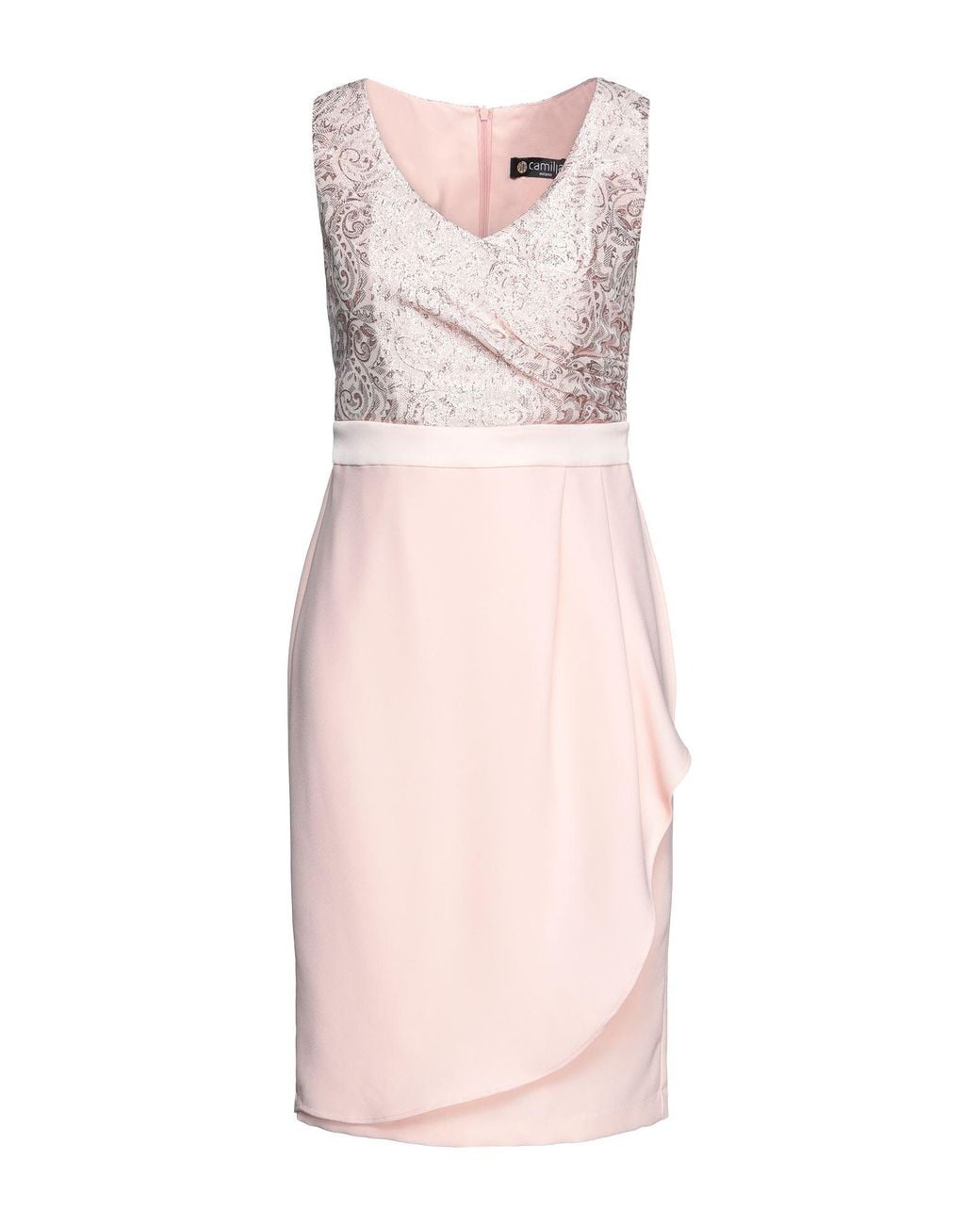 Camilla Pink Midi Dress Silk, Polyamide