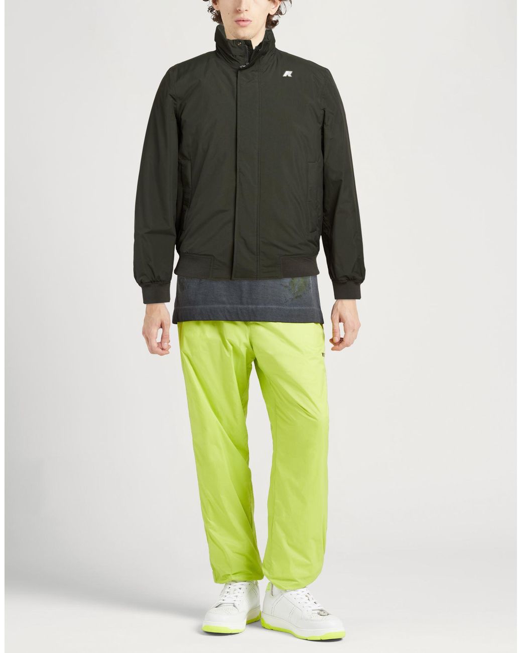 K-Way Green Military Jacket Polyamide for men