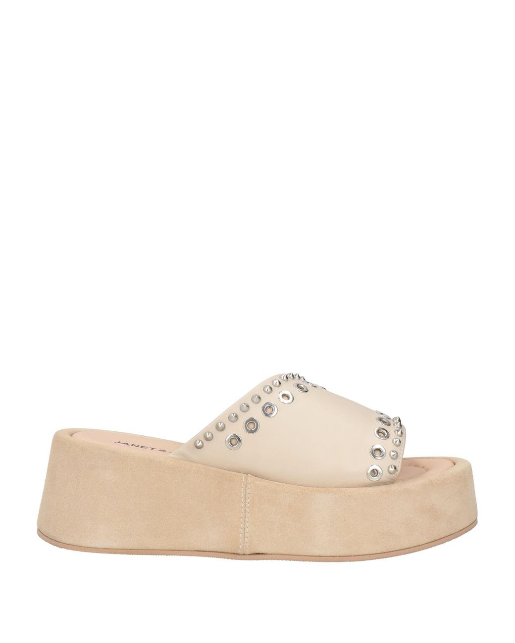 Janet & Janet Natural Ivory Sandals Leather