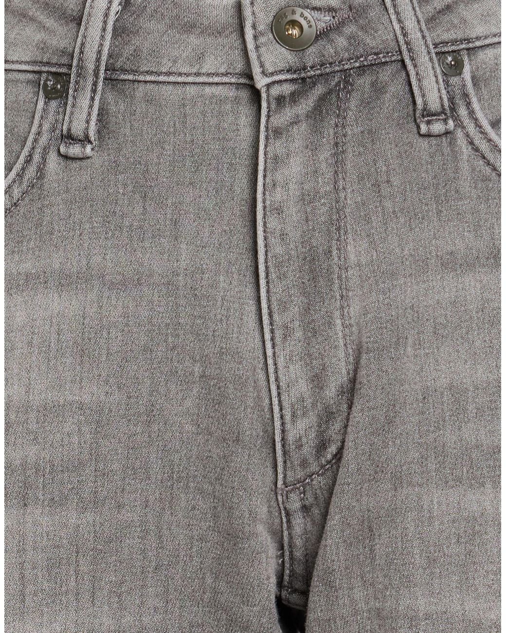 Rag & Bone Gray Jeans Cotton, Polyester, Elastane for men