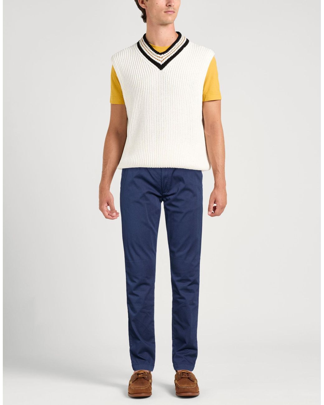 Liu Jo Blue Pants Cotton, Elastane for men