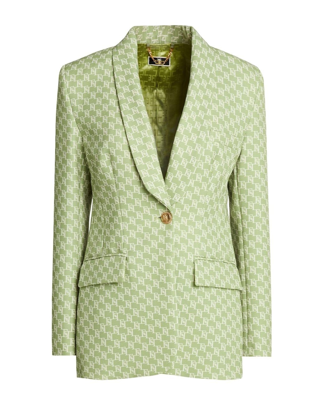 Elisabetta Franchi Green Light Blazer Polyester, Elastane