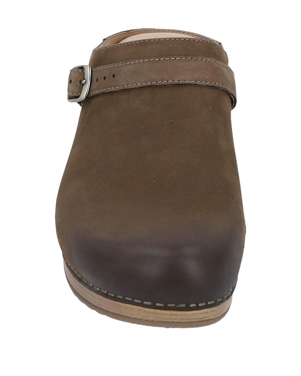 Dansko Brown Khaki Mules & Clogs Soft Leather