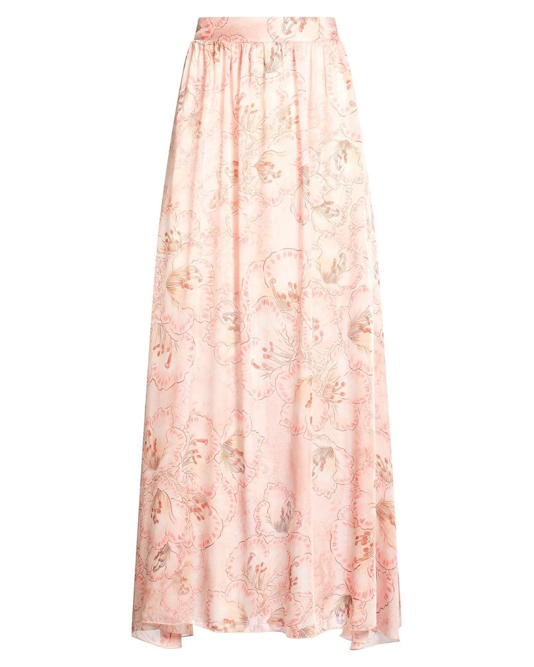 Compagnia Italiana Pink Apricot Maxi Skirt Polyester