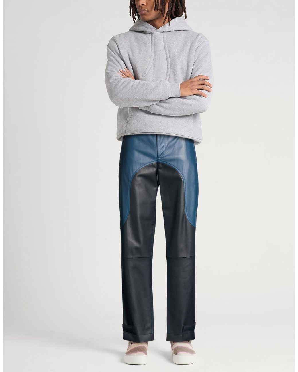 Missoni Blue Pants Lambskin for men