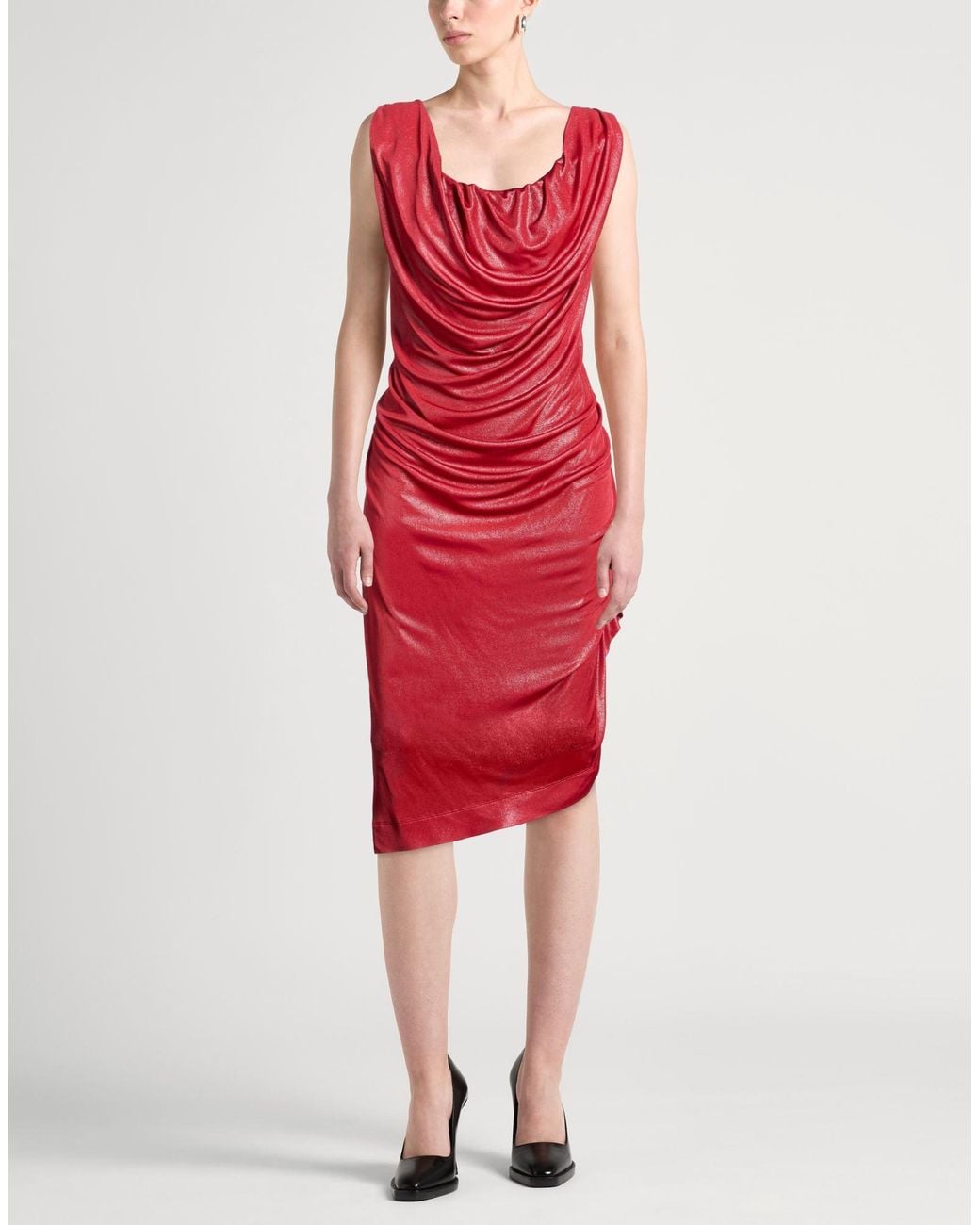 Vivienne Westwood Red Midi Dress Viscose