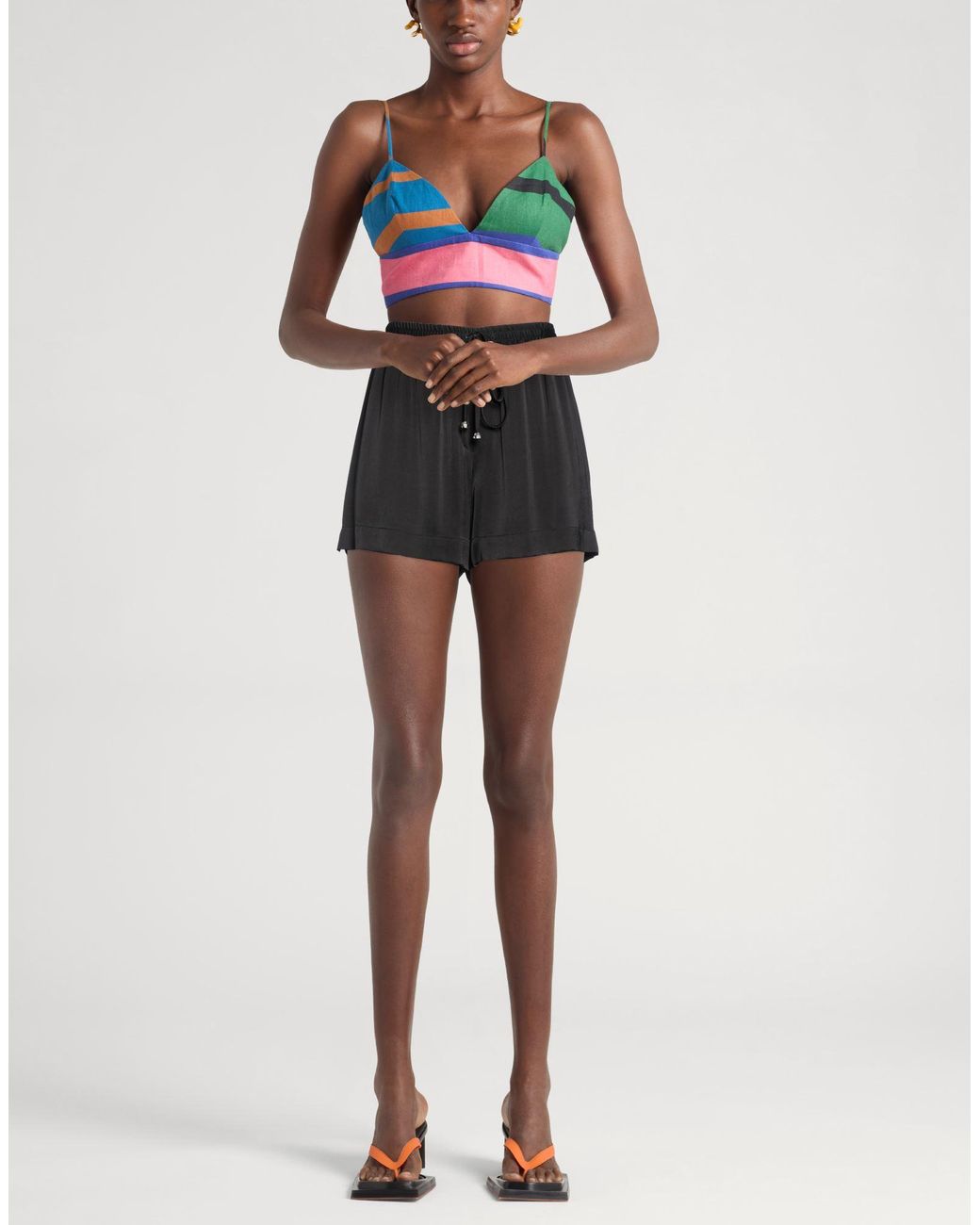 Ottod'Ame Black Shorts & Bermuda Shorts Viscose