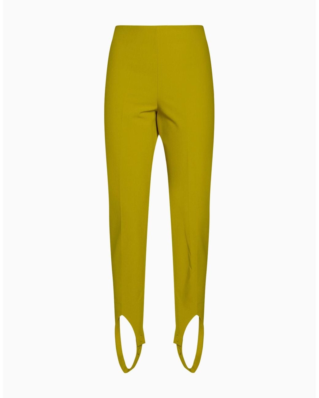 Erika Cavallini Semi Couture Yellow Pants Polyester, Viscose, Elastane