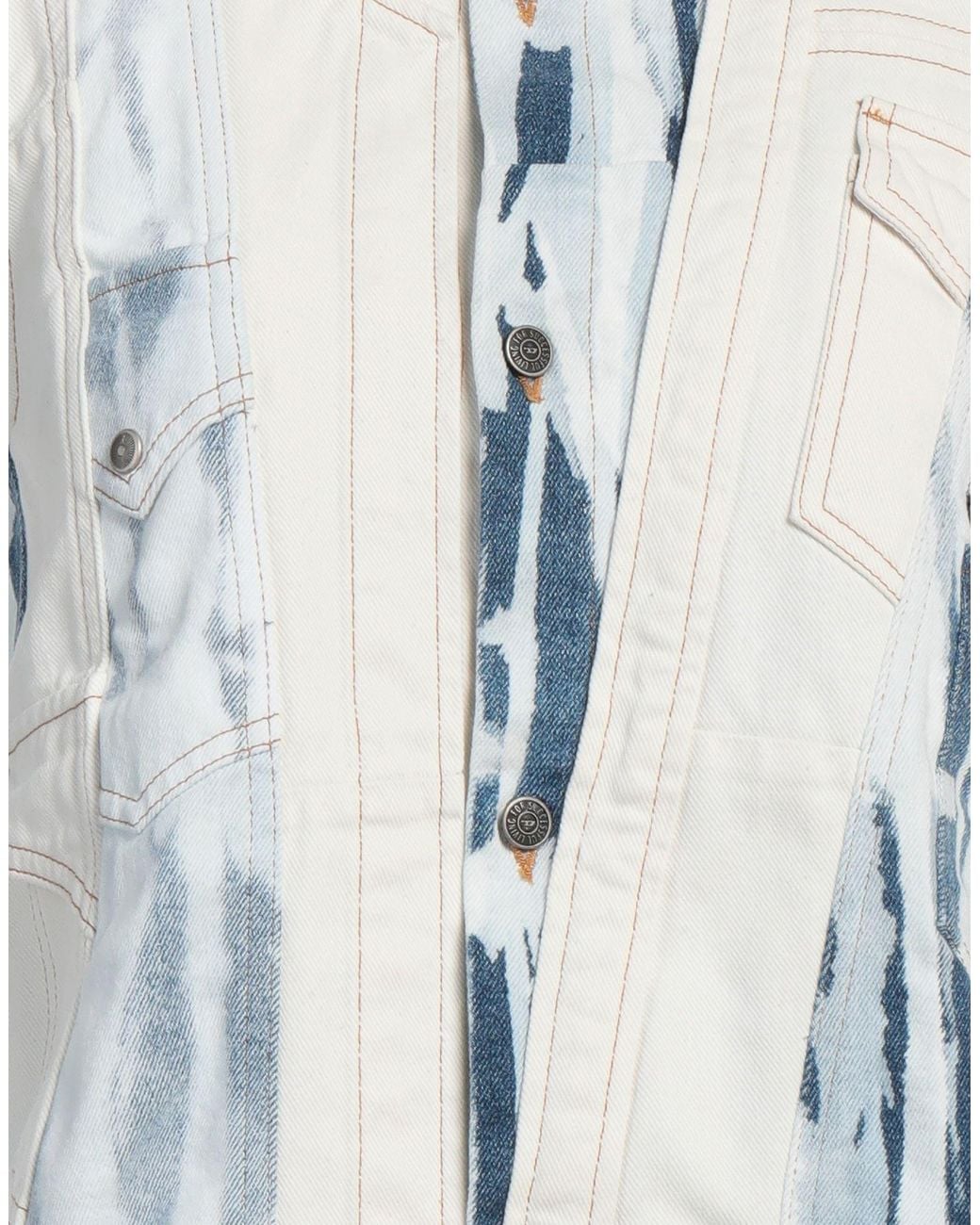 DIESEL Blue Denim Outerwear Cotton, Polyester, Elastane