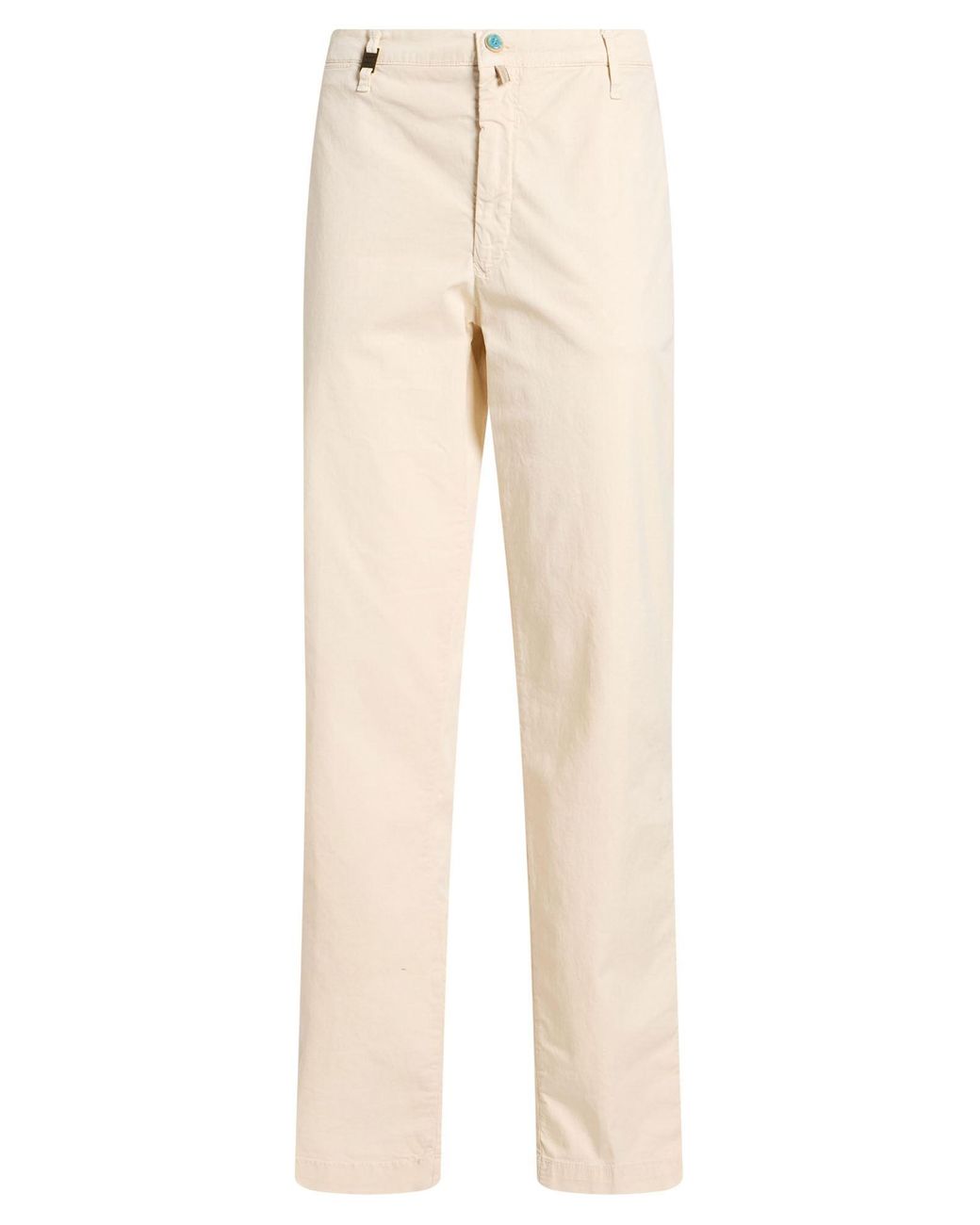 Barbati Natural Cream Pants Cotton, Elastane for men