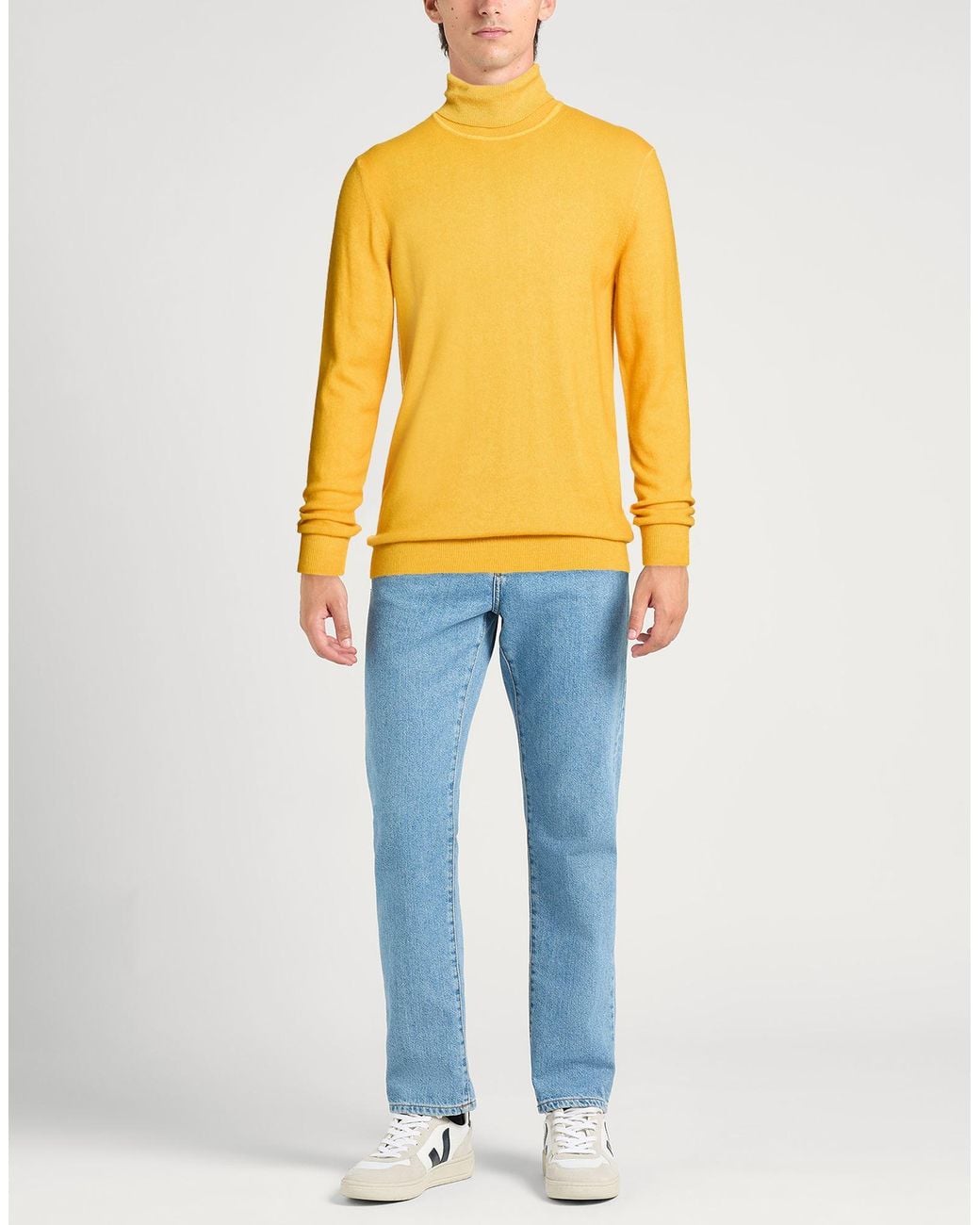 Kangra Yellow Turtleneck Cashmere for men