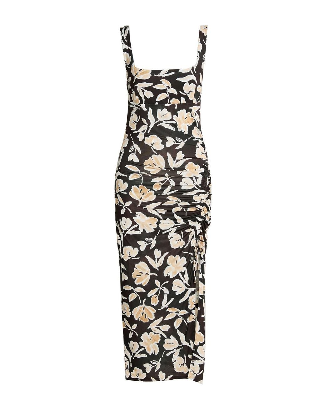 Patrizia Pepe White Maxi Dress Polyester, Elastane