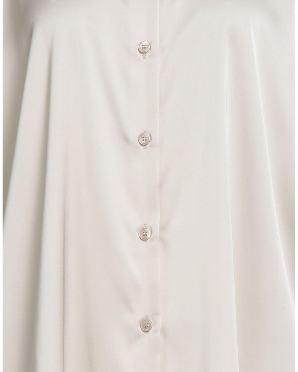 D.exterior White Cream Shirt Polyester, Elastane