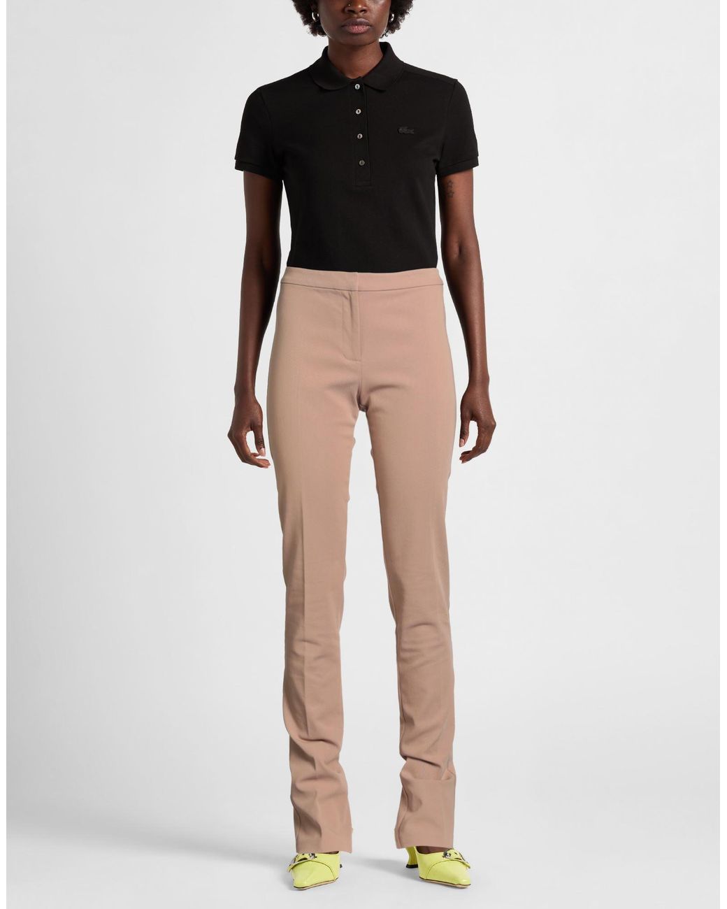 Pinko Natural Sand Pants Cotton, Elastane