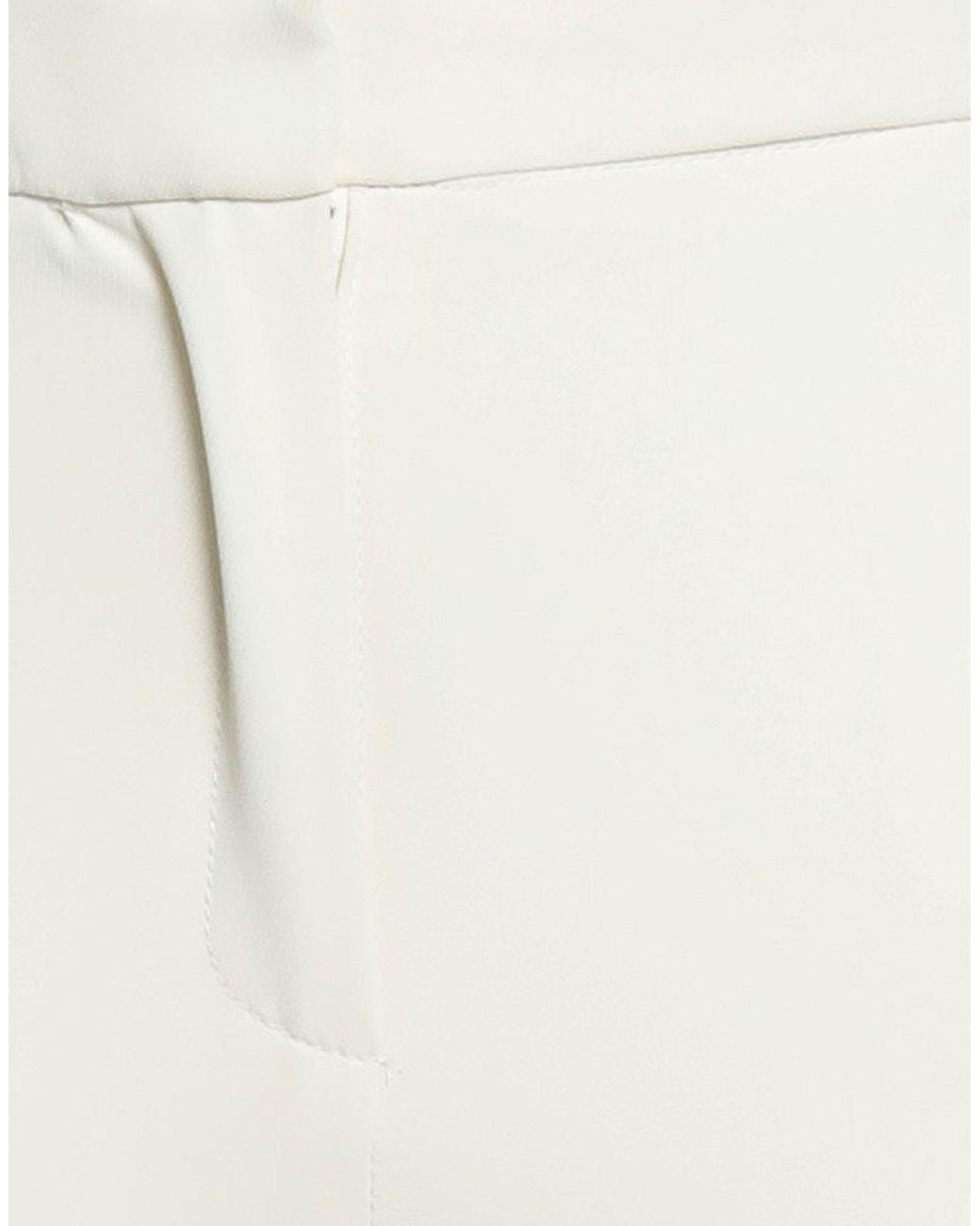Kaos White Ivory Pants Polyester, Elastane