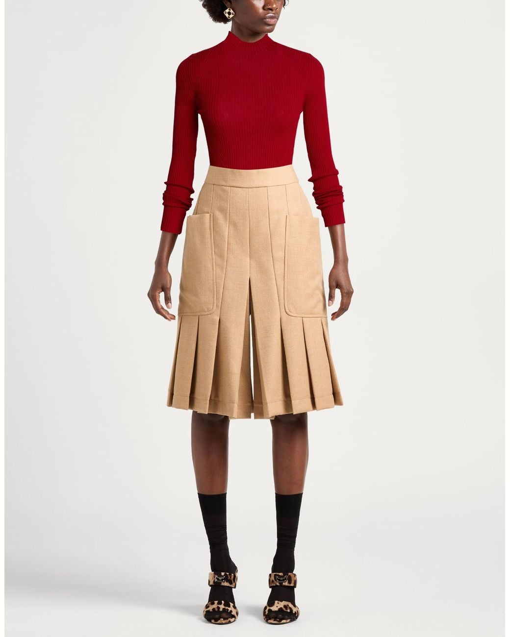 Twinset Red Turtleneck Wool