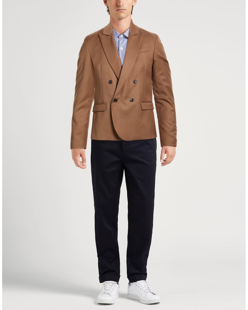 Imperial Brown Blazer Polyester, Viscose, Elastane for men
