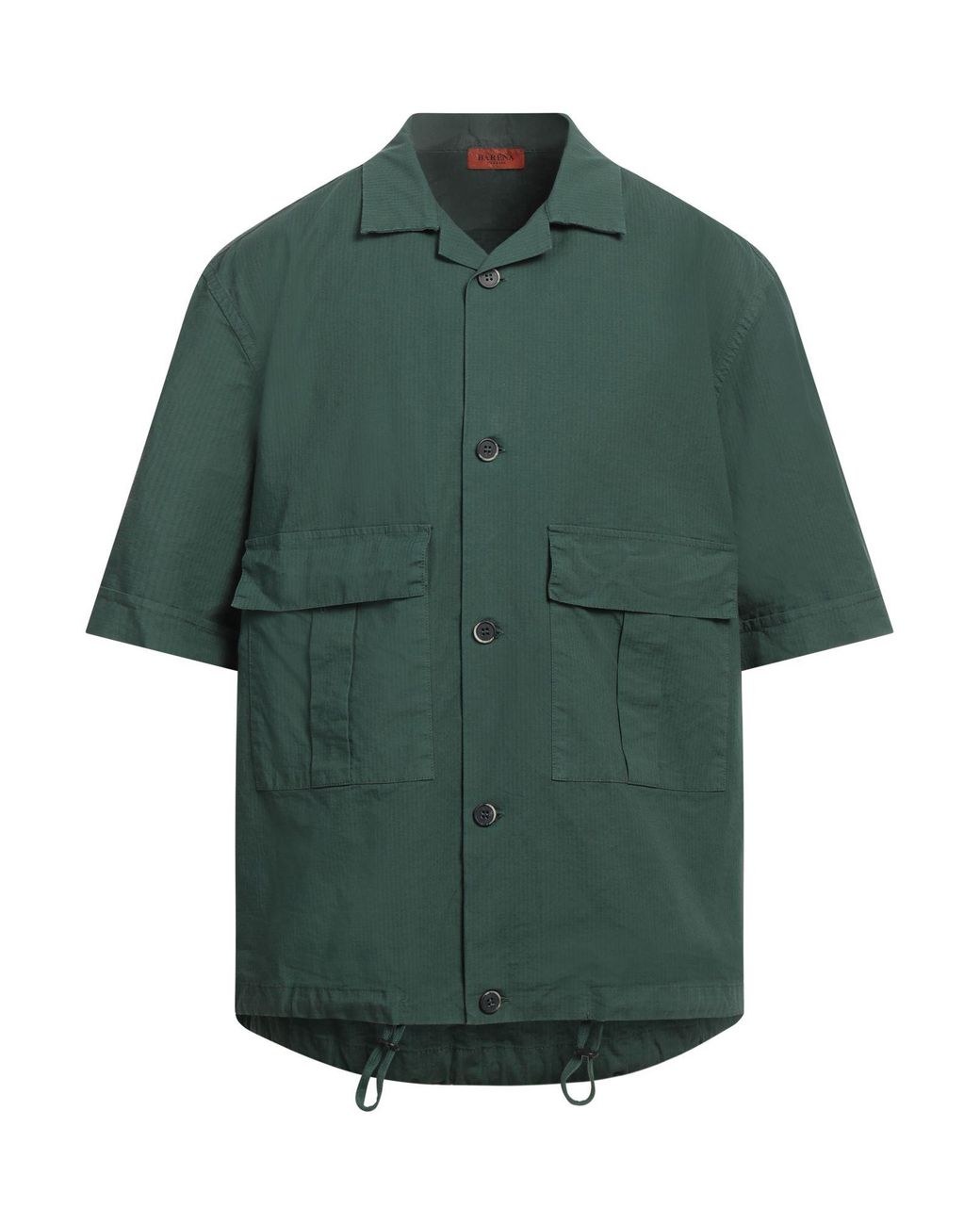 Barena Green Emerald Shirt Cotton, Elastane for men