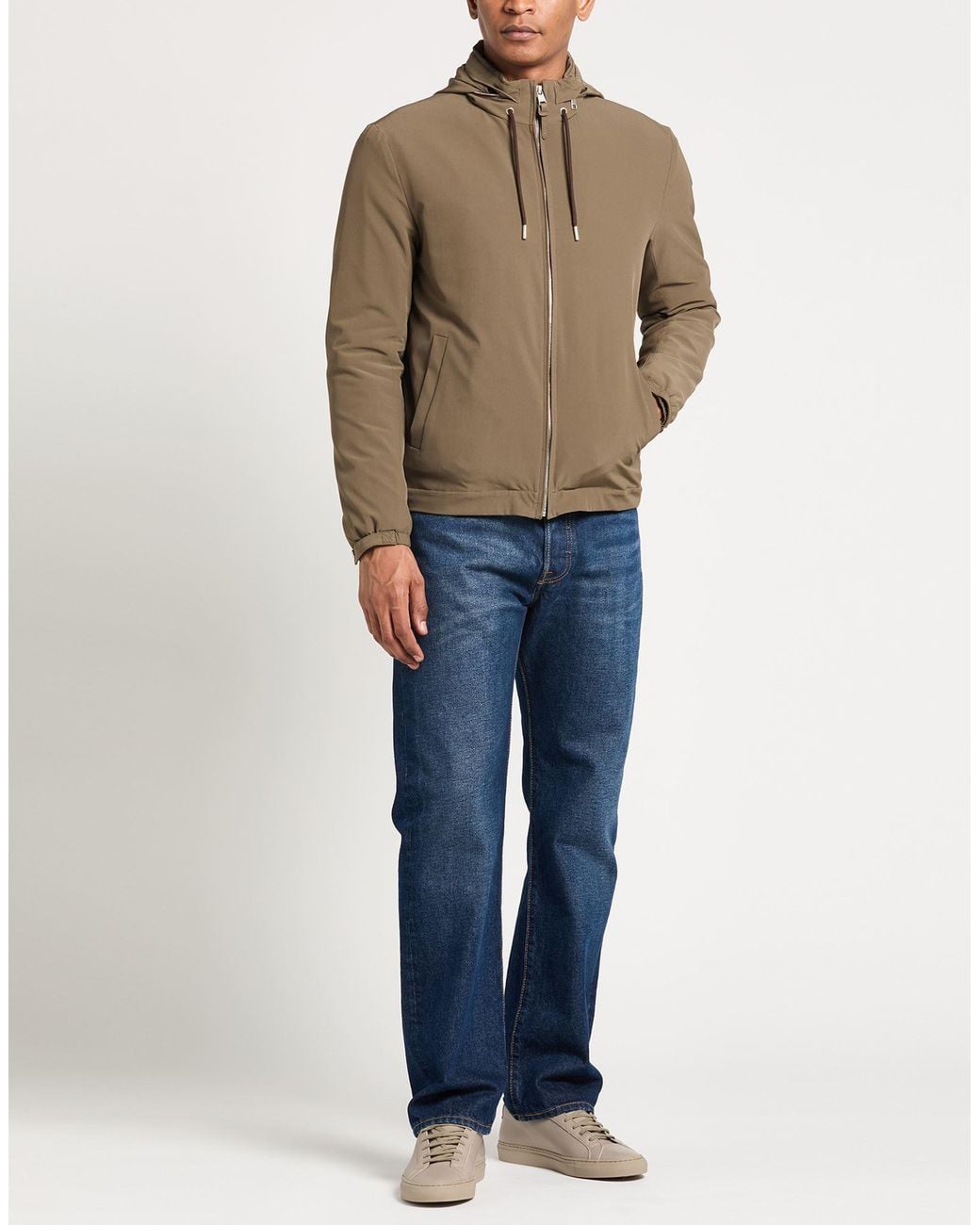 Sandro Brown Jacket Polyamide, Elastane for men