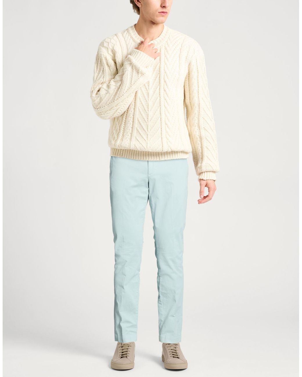 Hackett Blue Pants Cotton, Elastane for men