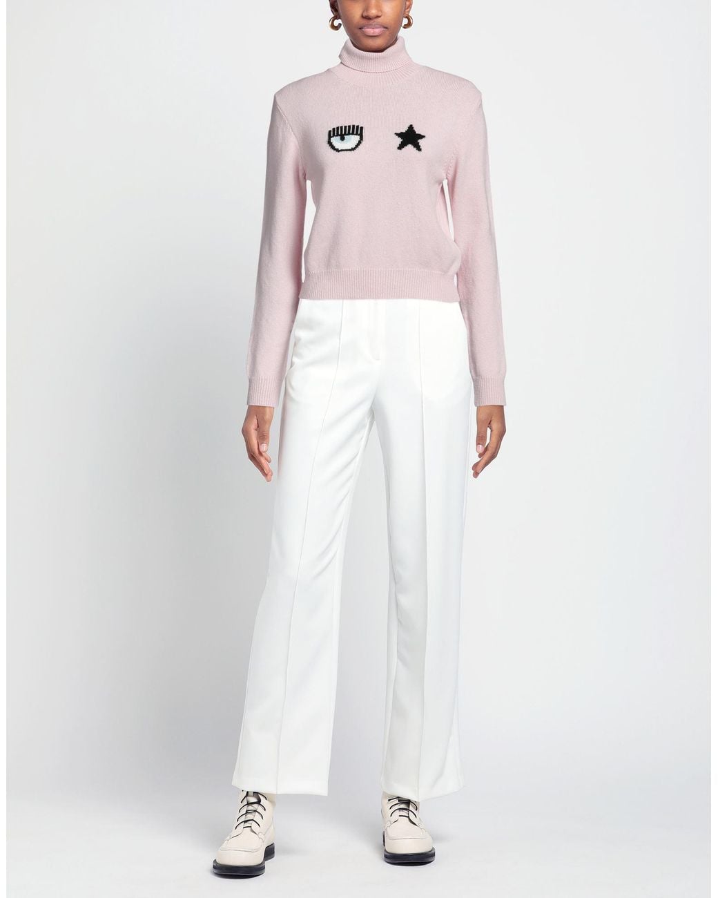 Chiara Ferragni Pink Turtleneck