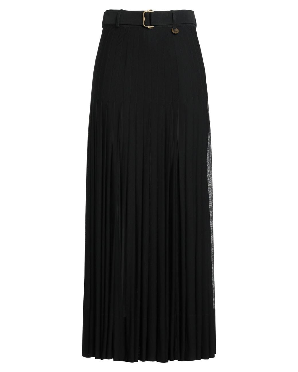 Burberry Black Maxi Skirt Cotton, Polyamide
